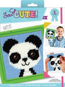 img 1 attached to 🐼 Blue Colorbok Sew Cute Needlepoint Kit featuring Paul Panda