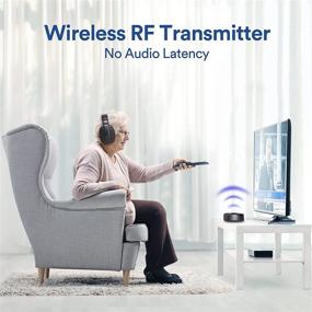 img 3 attached to 🎧 Stiive Wireless Headphones for TV with Dual-Contact Charging Dock, Extended 150ft Wireless Range &amp; Rechargeable 20-Hour Battery Life, Digital Stereo Over Ear Headset for TV Watching and Computer Gaming