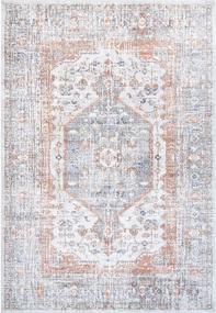 img 3 attached to 🌸 nuLOOM Vintage Jacquie Floral Runner Rug, 2.6 ft x 6 ft, Silver