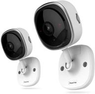 📷 enhanced wireless security camera 1080p: motion detection, night vision, two-way audio - ideal for office, baby, nanny, pet monitoring (white-2 pack) logo