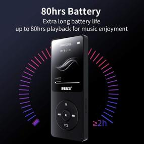 img 3 attached to 🎵 RUIZU X02 Ultra Slim Music Player with FM Radio, Voice Recorder, Video Play, Text Reading - Long Battery Life of 80 Hours Playback, Expandable Up to 128 GB - Black