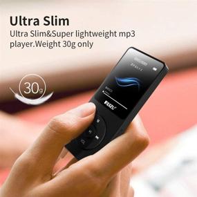 img 2 attached to 🎵 RUIZU X02 Ultra Slim Music Player with FM Radio, Voice Recorder, Video Play, Text Reading - Long Battery Life of 80 Hours Playback, Expandable Up to 128 GB - Black
