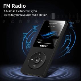 img 1 attached to 🎵 RUIZU X02 Ultra Slim Music Player with FM Radio, Voice Recorder, Video Play, Text Reading - Long Battery Life of 80 Hours Playback, Expandable Up to 128 GB - Black
