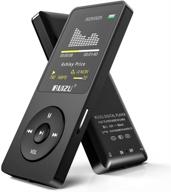 🎵 ruizu x02 ultra slim music player with fm radio, voice recorder, video play, text reading - long battery life of 80 hours playback, expandable up to 128 gb - black logo