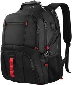 img 4 attached to 🎒 YOREPEK Extra-Large Backpack: TSA-Friendly Travel Business Backpack for 17-Inch Laptops, Durable High School and College Bookbag with USB Charging Port - Ideal Gifts for Men and Women, Black