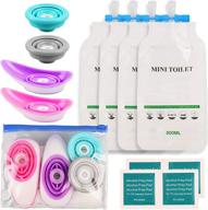 🚽 welene portable urinal pee bags: 800ml 12pc/4pc disposable urine bags + 4 standing up pee funnels for emergency pee, travel, camping, traffic jam - ideal for female, male, children, elderly, patients, pregnant women логотип