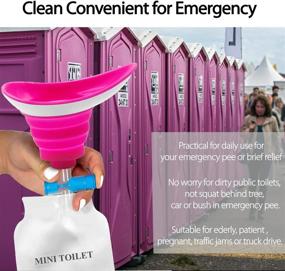 img 3 attached to 🚽 Welene Portable Urinal Pee Bags: 800ML 12PC/4PC Disposable Urine Bags + 4 Standing Up Pee Funnels for Emergency Pee, Travel, Camping, Traffic Jam - Ideal for Female, Male, Children, Elderly, Patients, Pregnant Women