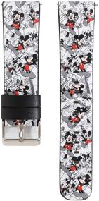 img 4 attached to 🐭 Sucfusny Cute Cartoon Leather Band Strap Lovely Style Wristband Bracelet - Compatible with Fitbit Versa 2/Versa/Versa Lite/Versa SE - White Mickey