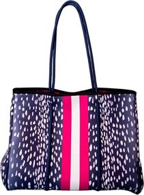 img 4 attached to 👜 High-Quality Multipurpose Neoprene Waterproof Women's Handbags & Wallets with Detachable Features for Stylish Totes