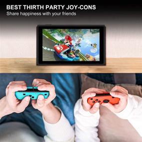 img 2 attached to 🎮 Uniway Wireless Joycon Controller for Nintendo Switch | Motion Control & Dual Shock | Blue and Red Alternatives for Nintendo Switch Controllers