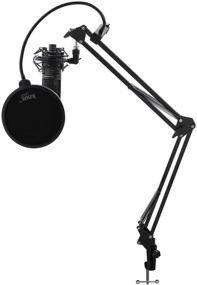 img 4 attached to Audio-Technica AT2020USB+ Condenser Microphone Bundle with 🎙️ Knox Gear Shock Mount, Boom Arm, and Pop Filter