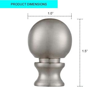 img 4 attached to 🔘 Dysmio Traditional Knob Shaped Brushed Nickel Finish Ball Lamp Finial - 2-Pack: Stylish Decorative End Caps for Lamps