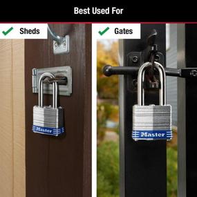 img 2 attached to 🔒 Set of 3 Master Lock 3TRILF Outdoor Padlocks with Key - Keyed-Alike for Enhanced Security