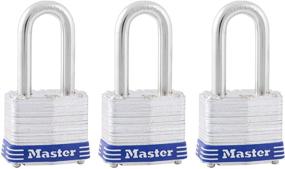 img 4 attached to 🔒 Set of 3 Master Lock 3TRILF Outdoor Padlocks with Key - Keyed-Alike for Enhanced Security