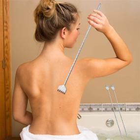 img 1 attached to 🎁 Convenient 2 Pack Portable Metal Back Scratchers - Ideal for Adults, Men, Women, Pregnancy Relief - 15” Long, Easy to Reach Itching Point! Perfect Gift for Parents, Friends!