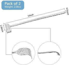 img 2 attached to 🎁 Convenient 2 Pack Portable Metal Back Scratchers - Ideal for Adults, Men, Women, Pregnancy Relief - 15” Long, Easy to Reach Itching Point! Perfect Gift for Parents, Friends!