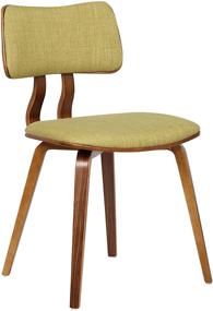 img 4 attached to 🪑 Стильный и современный обеденный стул Armen Living Jaguar в ярком зеленом материале и изящной отделке из орехового дерева
