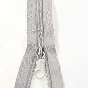 img 3 attached to 🧵 10 Yards Bulk Gray Nylon Coil Zippers by The Yard with 25pcs Silver Sliders - Ideal for DIY Sewing, Tailoring, Crafts, Bags | Leekayer (Gray)