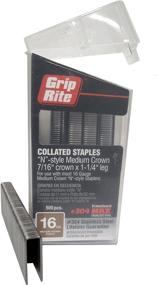 img 1 attached to 🔧 Grip Rite Prime Guard MAXB64890: 16-Gauge 7/16" Medium Crown Stainless Steel Staples (Pack of 500) – Belt Clip Box Included