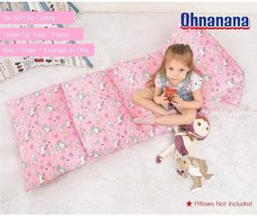img 2 attached to 🦄 Ohnanana Kids Floor Pillows Bed Cover: Soft Plush Unicorn Themed Seating for Sleepovers, Lounging, Playing, and Reading - Cover Only