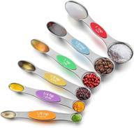 🔢 urwoow 6-piece stainless steel magnetic measuring spoons set, dual-sided design, set of 6 logo