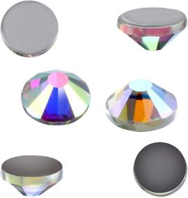 img 2 attached to 💎 WILLBOND 1440 Pack 5MM Hot Fix AB Crystals Flatback Rhinestones, Round Glass Stones for Hotfix Embellishments (Crystal)