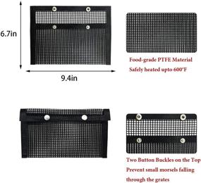 img 3 attached to Alpurple 3 Packs Reusable BBQ Grill Mesh Bag - Small Non-Stick Baked Bag with Silicone Brush - Easy to Clean Grilling & Baking Mesh for Outdoor Picnic Cooking Barbecue