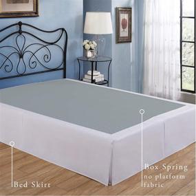 img 3 attached to Microfiber Wrap-Around Bed Skirt by Bed Maker's | Classic Tailored Style | 14 Inch Drop Length | Queen Size | White