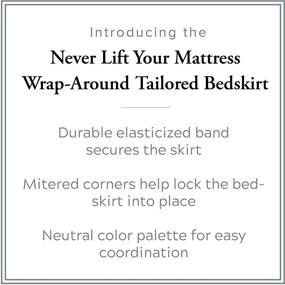 img 2 attached to Microfiber Wrap-Around Bed Skirt by Bed Maker's | Classic Tailored Style | 14 Inch Drop Length | Queen Size | White