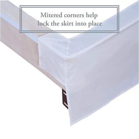 img 1 attached to Microfiber Wrap-Around Bed Skirt by Bed Maker's | Classic Tailored Style | 14 Inch Drop Length | Queen Size | White