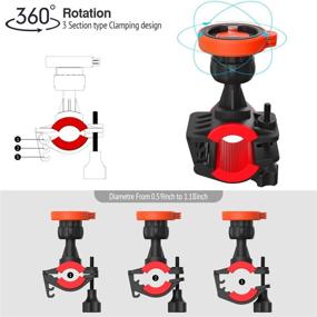 img 3 attached to 🚲 Держатель для телефона на велосипед – быстрая установка, поворот на 360°, крепление для GPS и Bluetooth-динамиков – подходит для большинства телефонов на MTB или шоссейных велосипедах.