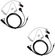 📞 cobra talkabout walkie talkie earpiece headset: caroo 1 pin covert acoustic tube - 2 pack logo