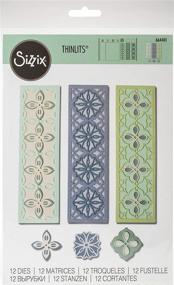 img 4 attached to Sizzix Thinlits Die Set: 12 Pack Stackable Geometrics, Multicolor – Craft with Style