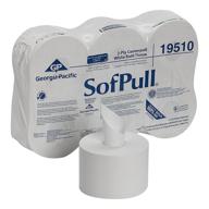 🧻 high capacity white 2-ply toilet paper - georgia pacific sofpull 19510, 1000 sheets per roll, 6 rolls per case logo