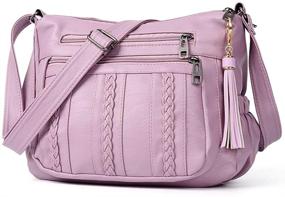 img 4 attached to ELDA Pocketbooks Leather Crossbody Shoulder Women's Handbags & Wallets in Crossbody Bags