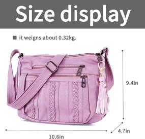 img 2 attached to ELDA Pocketbooks Leather Crossbody Shoulder Women's Handbags & Wallets in Crossbody Bags