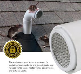 img 2 attached to 🔒 Raven R1508 2-Inch PVC Termination Vent with Stainless Steel Screen, 2-Inch