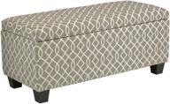 cortesi home kiki fabric storage long bench ottoman, grey: stylish & spacious hidden storage solution логотип