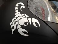 reflective white scorpion zodiac helmet gas tank motorcycle decal stickers m1 - 2x (left & right side), 3x4 inches each logo