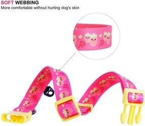 img 1 attached to Cute Girl Dog Collar: Adjustable Puppy Collar with Strawberry Pattern & Detachable Decor for Large & Medium Dogs