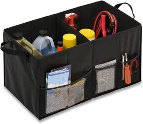 img 4 attached to 🚗 Honey-Can-Do Folding Car Trunk Organizer in Sleek Black: Efficient Storage Solution