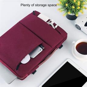 img 1 attached to 💻 DOMISO 17 Inch Laptop Sleeve Shoulder Bag: Water-Resistant Protective Case for Dell Inspiron/MSI GS73VR Stealth Pro/Lenovo IdeaPad/HP Envy/LG Gram/ROG Strix GL702VS - Fuchsia