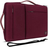 💻 domiso 17 inch laptop sleeve shoulder bag: water-resistant protective case for dell inspiron/msi gs73vr stealth pro/lenovo ideapad/hp envy/lg gram/rog strix gl702vs - fuchsia логотип