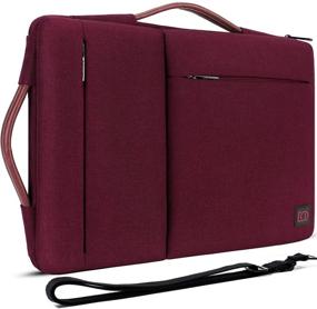 img 4 attached to 💻 DOMISO 17 Inch Laptop Sleeve Shoulder Bag: Water-Resistant Protective Case for Dell Inspiron/MSI GS73VR Stealth Pro/Lenovo IdeaPad/HP Envy/LG Gram/ROG Strix GL702VS - Fuchsia