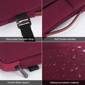 img 2 attached to 💻 DOMISO 17 Inch Laptop Sleeve Shoulder Bag: Water-Resistant Protective Case for Dell Inspiron/MSI GS73VR Stealth Pro/Lenovo IdeaPad/HP Envy/LG Gram/ROG Strix GL702VS - Fuchsia