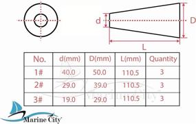 img 1 attached to Marine City Tapered Thru Hull Different