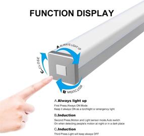 img 1 attached to 🔦 Enhance Safety and Convenience with Dimmable Motion Sensor Closet Lights: weijie Under Cabinet Lighting - Portable, Rechargeable, and Easy Installation!