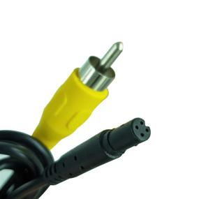 img 1 attached to Versatile Backup Camera Connector Cable: CVBS RCA Male to 4-PIN Female Adapter for Rearview Cameras