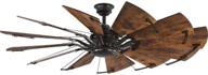 🌬️ ultimate coastal windmill ceiling fan: embrace a breezy ambiance with the springer collection 60-inch 12-blade distressed walnut fan логотип