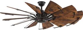 img 4 attached to 🌬️ Ultimate Coastal Windmill Ceiling Fan: Embrace a Breezy Ambiance with the Springer Collection 60-Inch 12-Blade Distressed Walnut Fan